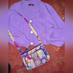Vera bradley purse / matching sweater